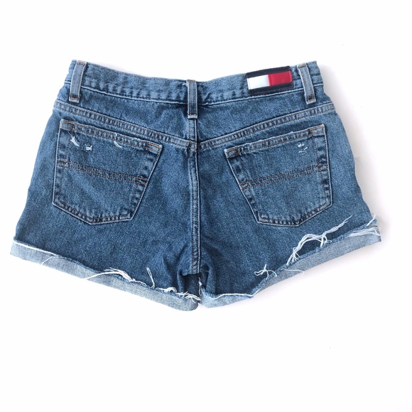 Tommy Hilfiger Pants - Vintage Tommy Hilfiger Destroyed Denim Shorts A011